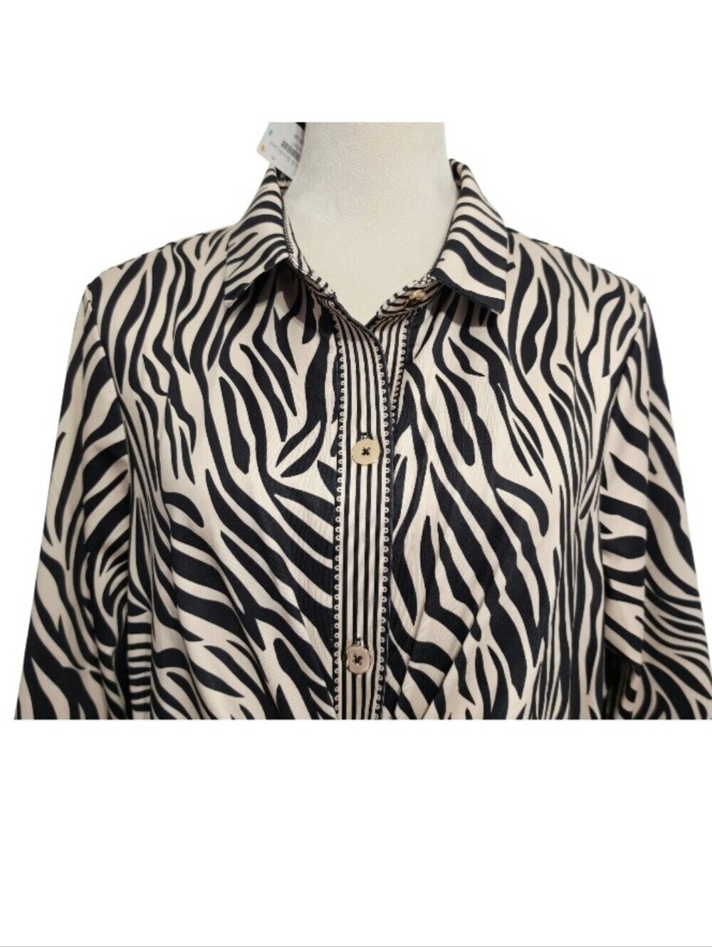 NEW Gretchen Scott Twist & Shout Dress XXL Goddess Zebra Animal Print Plus Size - Picture 5 of 16